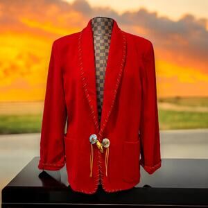 Vintage Southwestern Blazer Jacket Concho Sz 10 Wool Augustus by Andrew Morgan